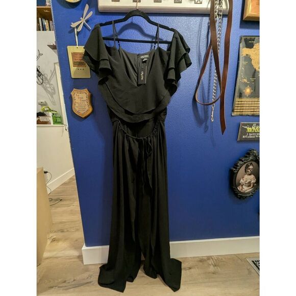 SzāS (16/0XL) City Chic Jumpsuit Split Front NWT - Picture 2 of 9